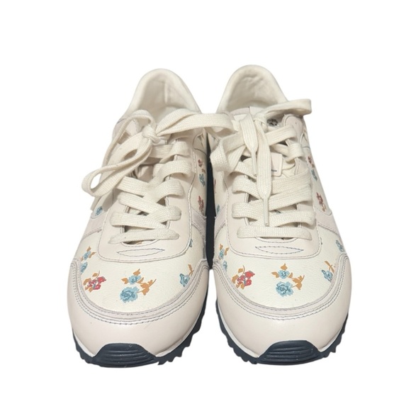 Coach C142 runner rose feminine athletic sneakers floral quiet luxury - Picture 2 of 11